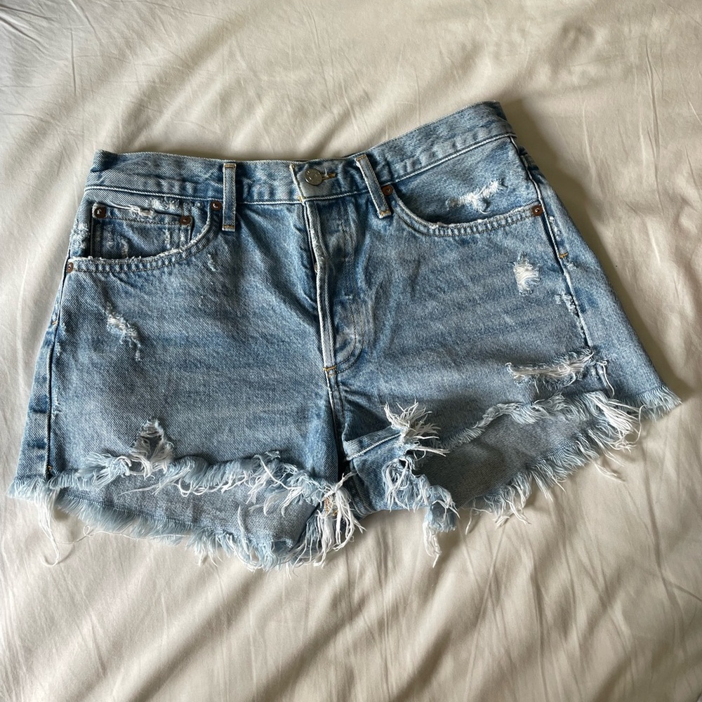 Light denim shorts